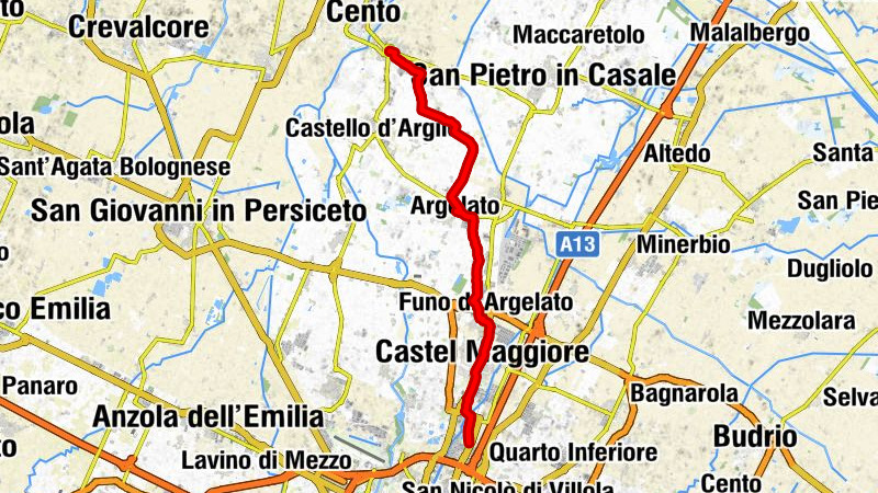 Von Pieve di Cento nach Bologna #LL2ROM_E060