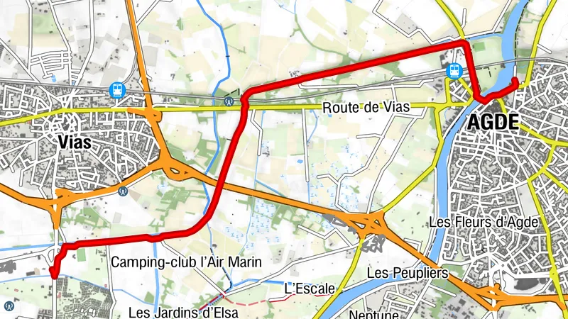 VTT-VERBINDUNG: AGDE / VIAS - VTT/GRAVEL BEREICH CAP D'AGDE MÉDITERRANÉE