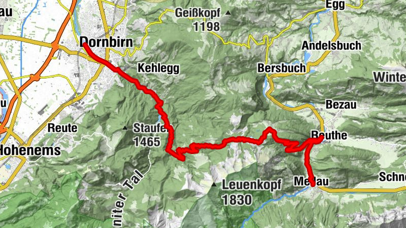 Mellau - Fluh - Dornbirn