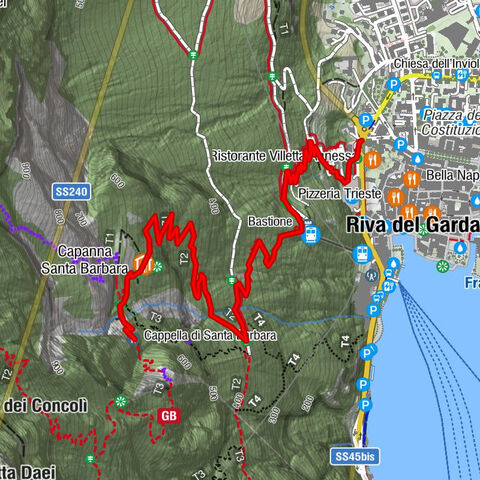 Der Bastione und Santa Barbara, die Herrschaften von Riva del Garda