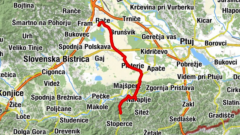 Rače- Ptujska Gora - Dolina Winettu 