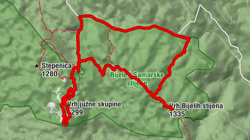 Bijele i Samarske stijene kiskör