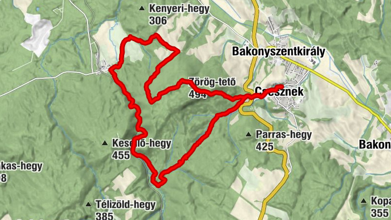 Csesznek -Vinye - Zörög-tető