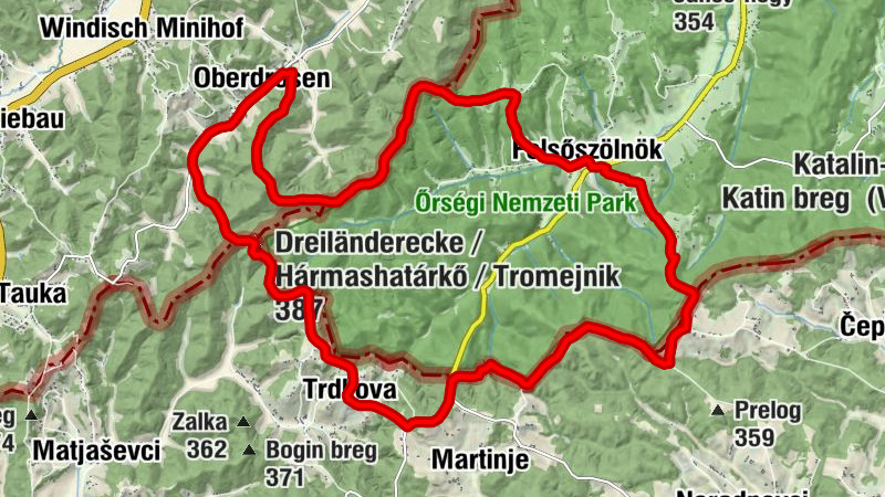 Dreiländerecke - Hármashatárkő - Tromenjik