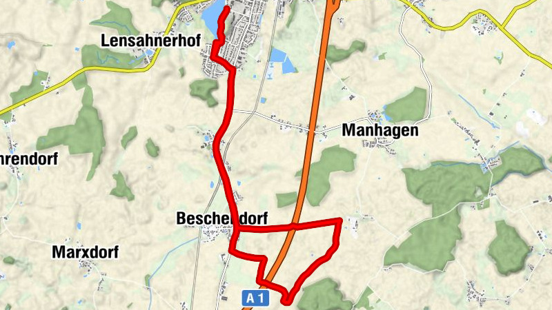 Beschendorf-Sievershagen-Route