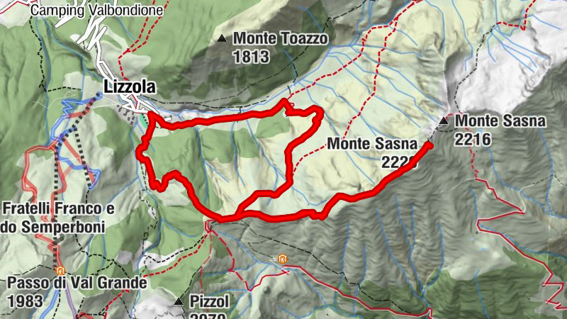 Passo della Manina e Monte Sasna