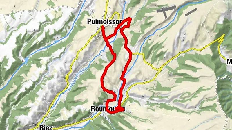 PUIMOISSON - Die Hütten des Plateaus mit dem Mountainbike