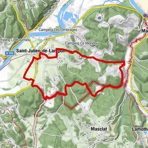 Boucle des fontaines à St Julien de Lampon