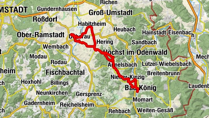 Tour durch den vorderen Odenwald