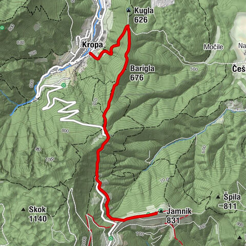 Von Kropa nach Jamnik