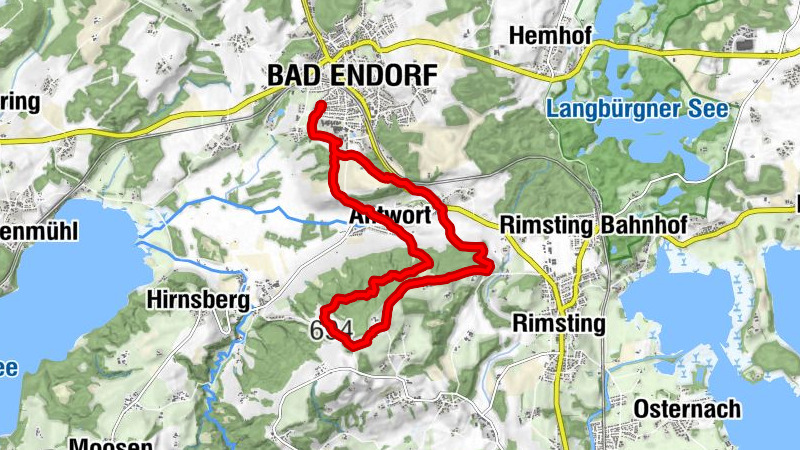 Bad Endorf, schwarze Walking Tour Variante 1