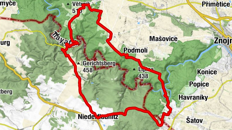 Nationalpark Thayatal Radweg - Variante Süd