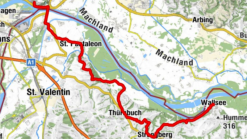 Jakobsweg Mostviertel: 3. Etappe: von Wallsee nach Mauthausen