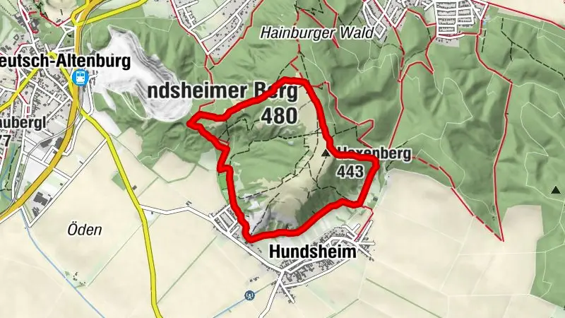 Rundwanderweg Hundsheimer Berg - Start Hundsheim