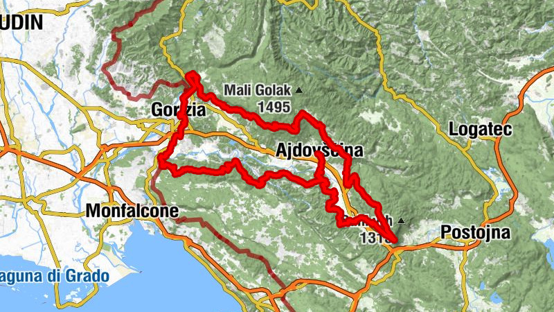 Ajdovščina - Sveta gora - Cerje - Pečina