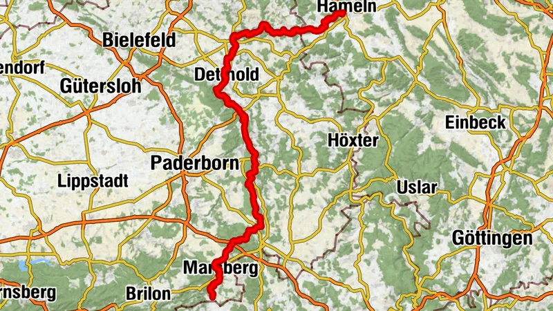 Auf dem E1 von Hameln nach Marsberg
