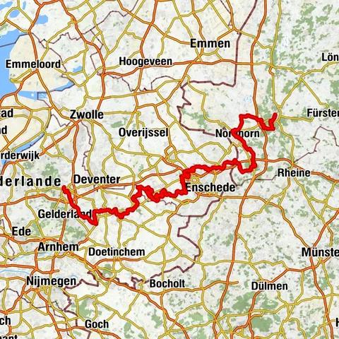 Oranier Fahrradroute - Abschnitt Apeldoorn - Lingen / Oranjefietsroute: Traject Apeldoorn – Lingen