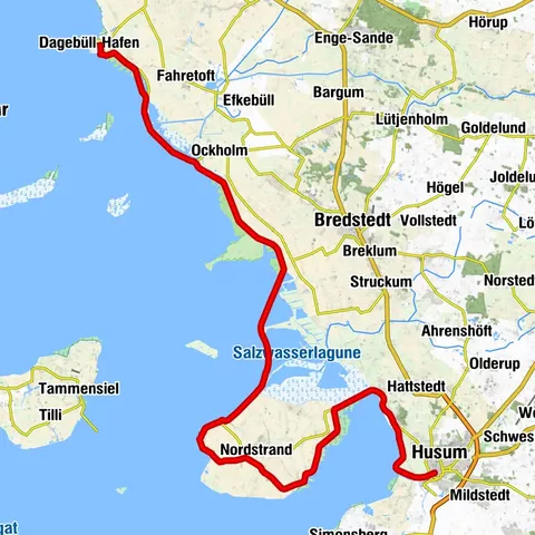 Nordseeküsten-Radweg Etappe 16 - Husum bis Dagebüll