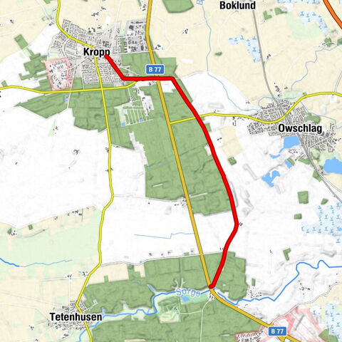Alternativstrecke Kropp