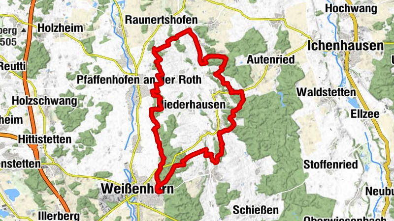 Strecke - Pfaffenhofen Ost