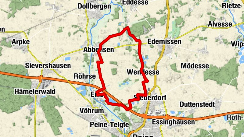  Abendtour: Stederdorf-Abbensen-Edesse-Stederdorf - Lieblingsradtour