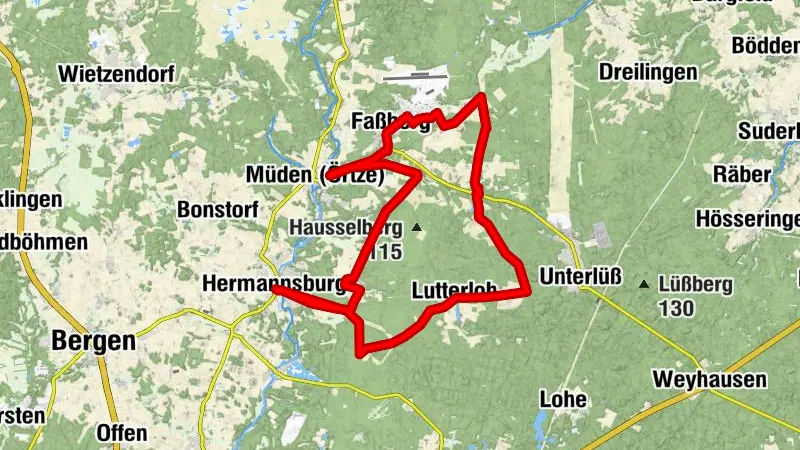 Hermannsburg: Große Heidetour (39 km)