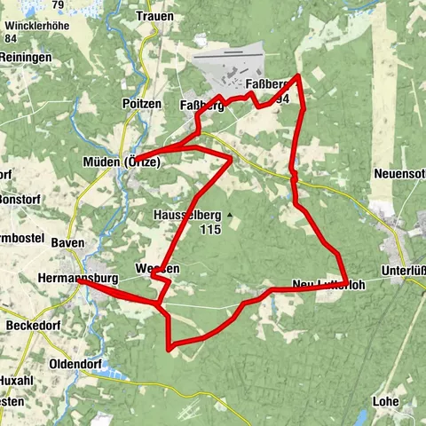 Hermannsburg: Große Heidetour (39 km)