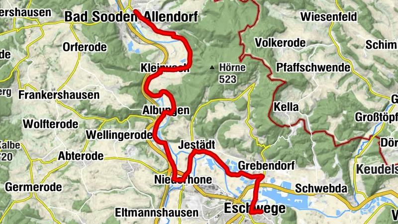 Werratal-Radweg - Abschnitt 4: Von Eschwege nach Bad Sooden-Allendorf