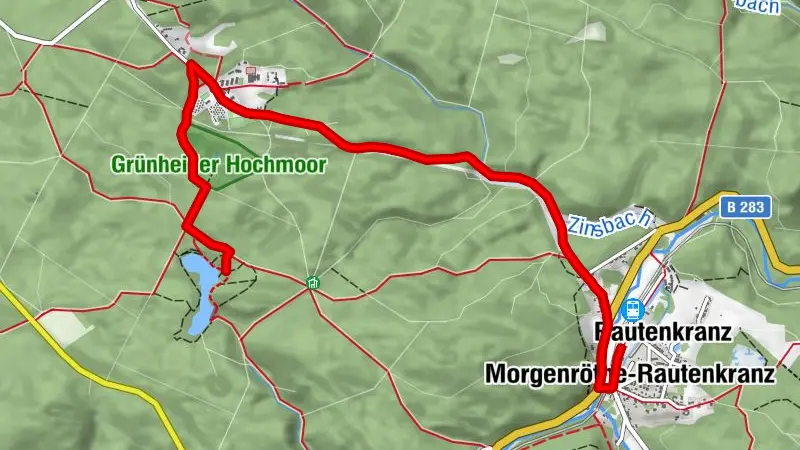 Mit dem Rad ums Dorf - Morgenröthe-Rautenkranz (Tour 1)