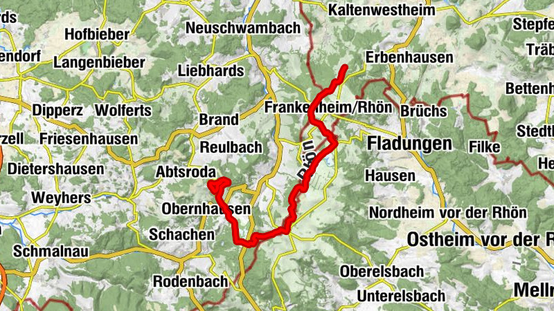 Ellenbogen-Wasserkuppe 
Streckentour
