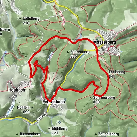Rundwanderweg - TOP 4 - Masserberg - Fehrenbacher Schweiz - Thüringer Wald