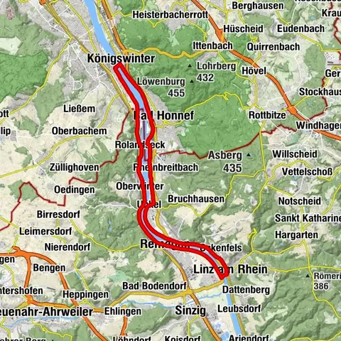 Audiolandschaftsradtour - Drachenfelsblick