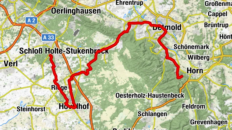 Europa-Fernradweg R1 - Teuto-Etappe 02: Schloß Holte bis Horn