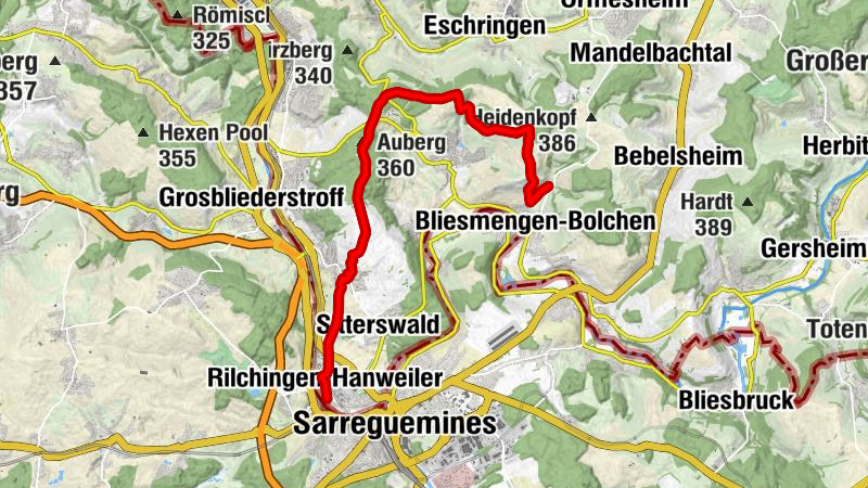 Jakobsweg-Etappe  Kloster Gräfinthal bis Bad Rilchingen-Hanweiler (Südroute)