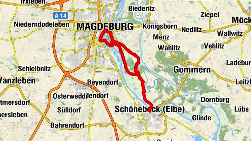 Auf dem Elberadweg von Schönebeck in die Landeshauptstadt und zurück