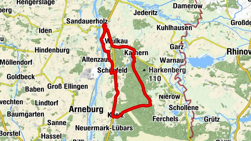 Drei-Seen-Route -  Radeln nach Zahlen im Elb-Havel-Winkel