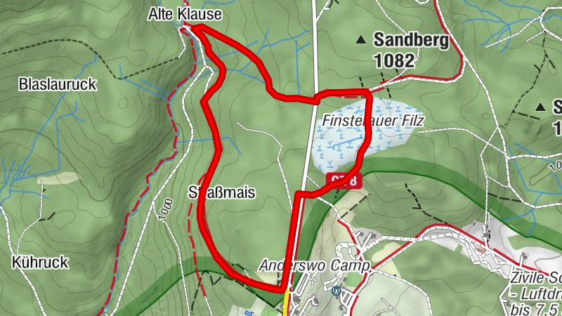 Rundweg Birkhuhn - Ins Finsterauer Filz und zur Alten Klause