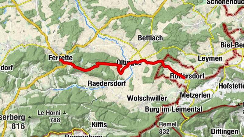 Interregio-Wanderweg Etappe 8: Rodersdorf – Ferrette