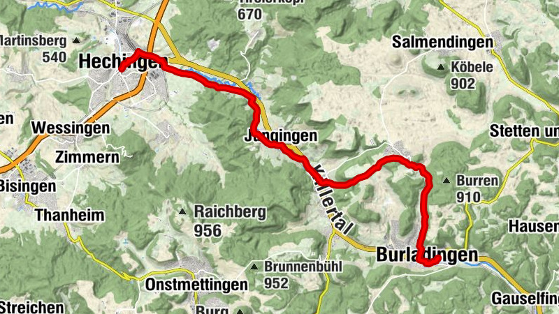 Hohenzollerischer Jakobusweg - Stage 1 - from Hechingen to Burladingen