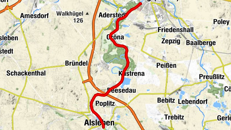 Saale - Etappe 17 am Blauen Band - Von Alsleben nach Bernburg