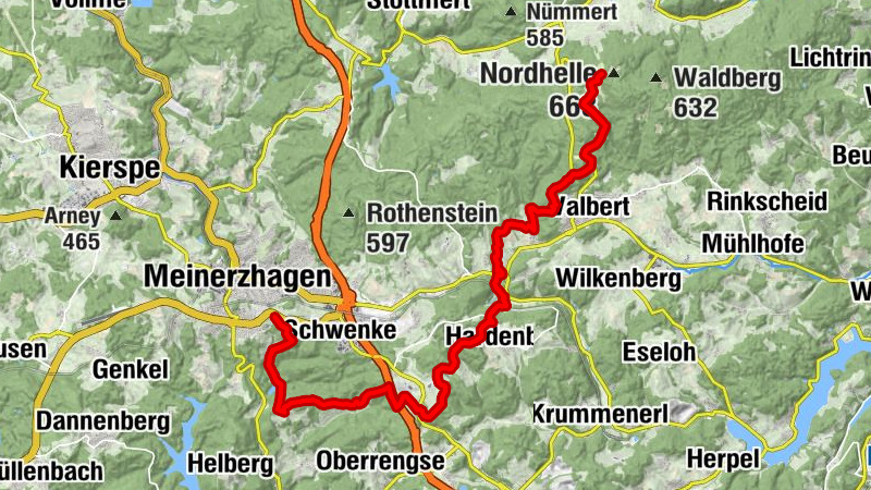 Sauerland-Höhenflug: Von Meinerzhagen zur Nordhelle