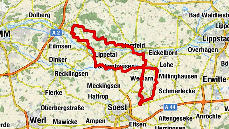 Tour 1 - Durch Börde und Münsterland (gelb)