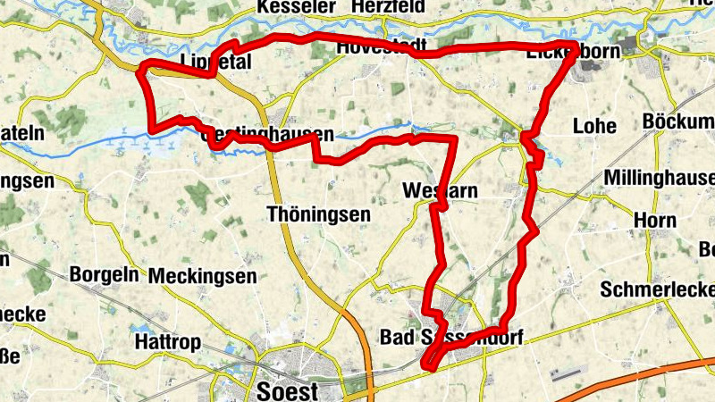 Tour 3 - Durch Börde und Münsterland (grün)