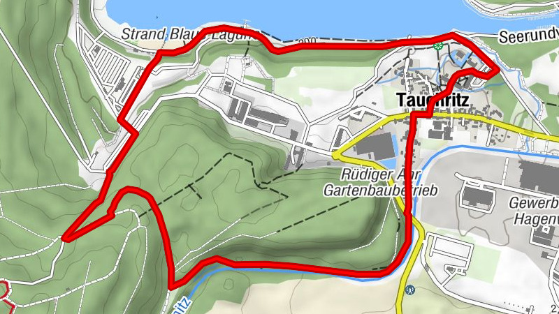 Langlauftour bei Görlitz - Berzdorfer Halden und See