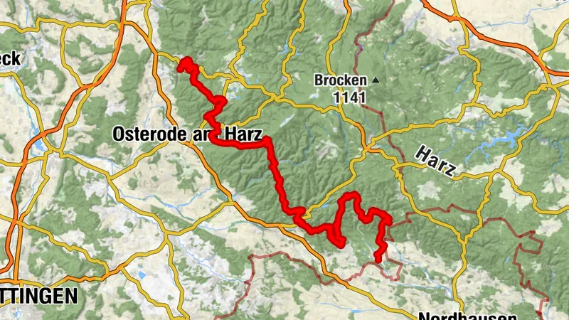 Harzer BaudenSteig: Gesamtstrecke