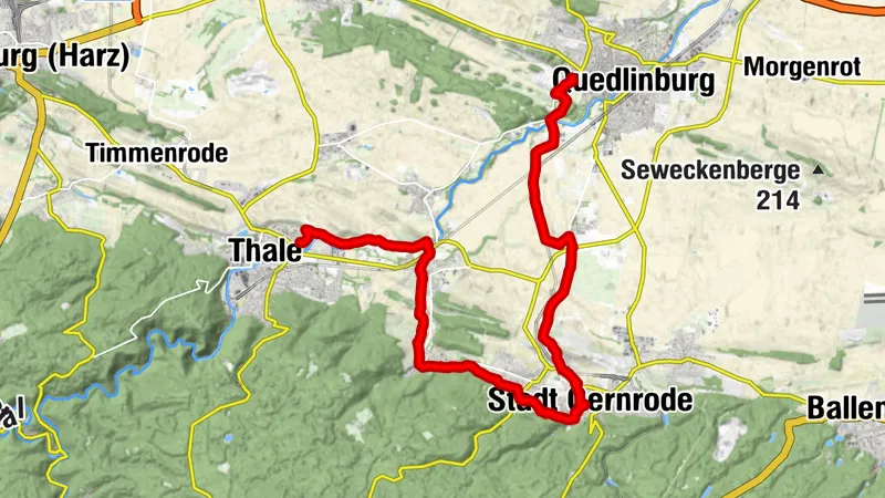 Harzer Klosterwanderweg - 6. Etappe - Thale bis Quedlinburg