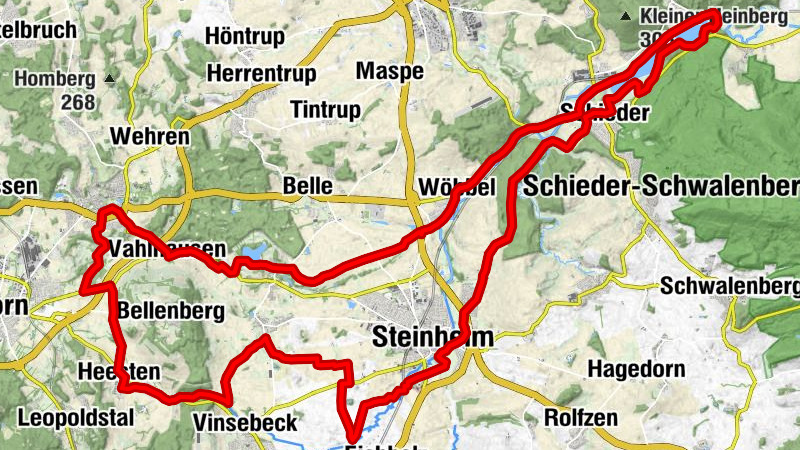 Rundfahrt von Horn-Bad Meinberg zum Schiedersee
