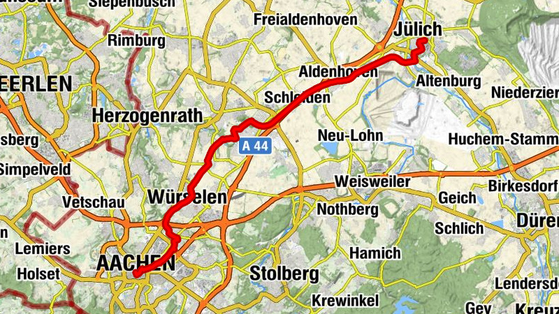 Bahntrassenradweg Aachen-Jülich
