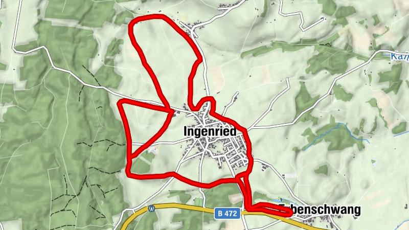Langlaufloipe rund um Ingenried