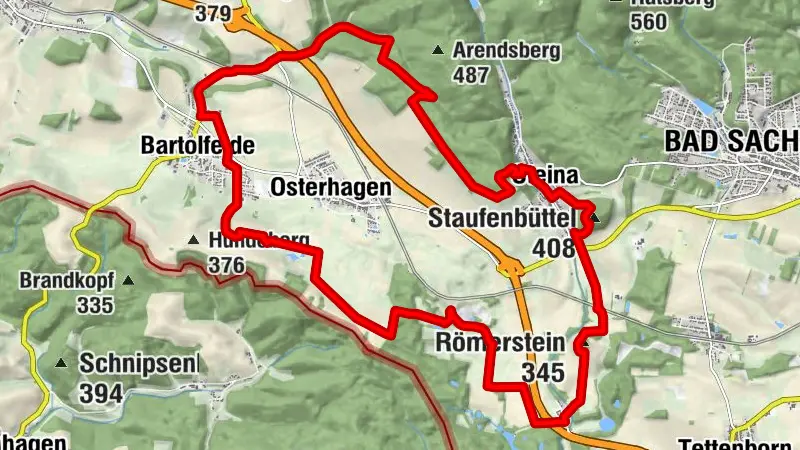 Rund um die Wasserscheide Elbe-Weser - Karstwanderweg-Rundweg Nr. 16